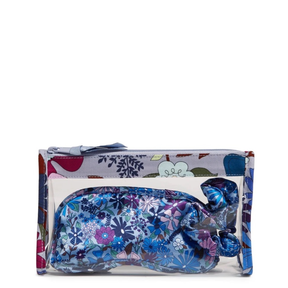 Vera Bradley Gift Set in Bengal Lily. Travel bag, sleep mask, and scrunchie. New